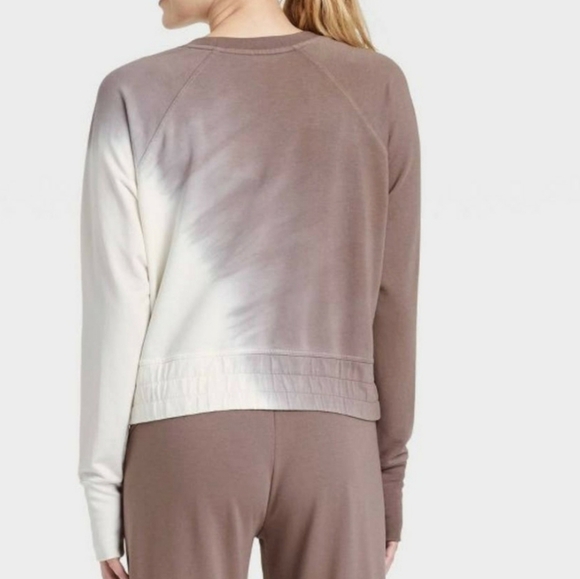 Joy Lab Cropped Fit Sweatshirt Ombre Tie Dye - Picture 5 of 6